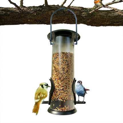 Pet Bird Feeder – Hanging Plastic Feed Station & Outdoor Garden Food Dispenser