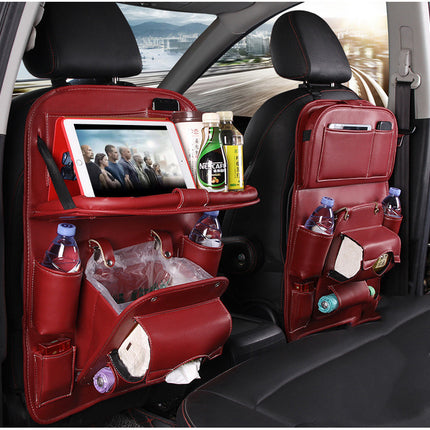 PU Leather Multifunctional Car Seat Back Organizer