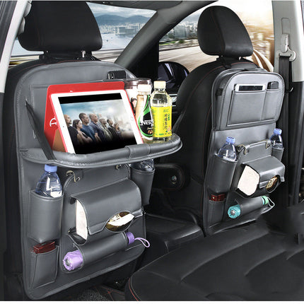 PU Leather Multifunctional Car Seat Back Organizer