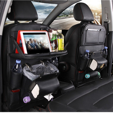 PU Leather Multifunctional Car Seat Back Organizer