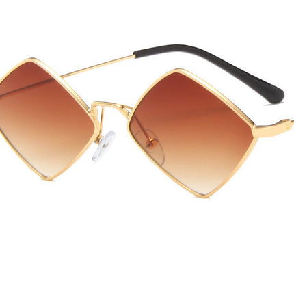 Trendy Mirror Gradient UV400 Metal Frame Sunglasses