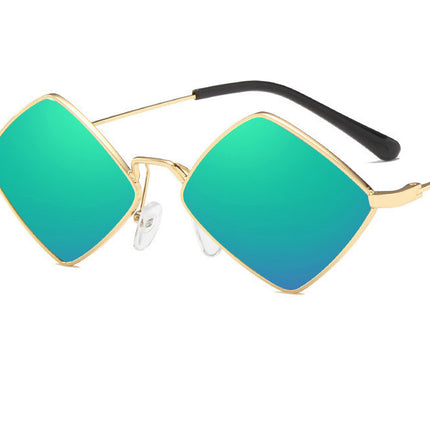 Trendy Mirror Gradient UV400 Metal Frame Sunglasses