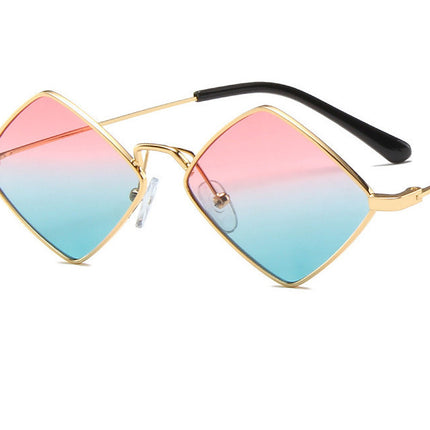 Trendy Mirror Gradient UV400 Metal Frame Sunglasses