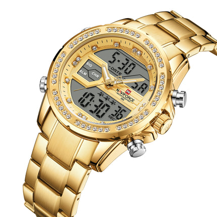 Men’s Stainless Steel Business Quartz Watch – Luminous Dial, Calendar & 30M Waterproof