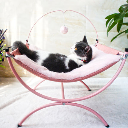 Four Seasons Cat Recliner Bed – Soft Metal-Cloth Pet Nest for Cats