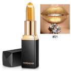 Handaiyan Shiny Metallic Lipstick – Pearlescent Temperature-Change Gilt Lip Gloss