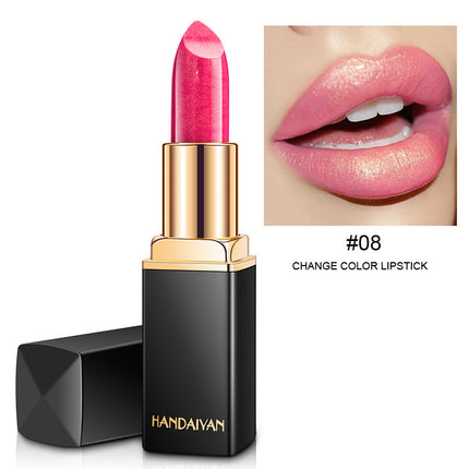 Handaiyan Shiny Metallic Lipstick – Pearlescent Temperature-Change Gilt Lip Gloss
