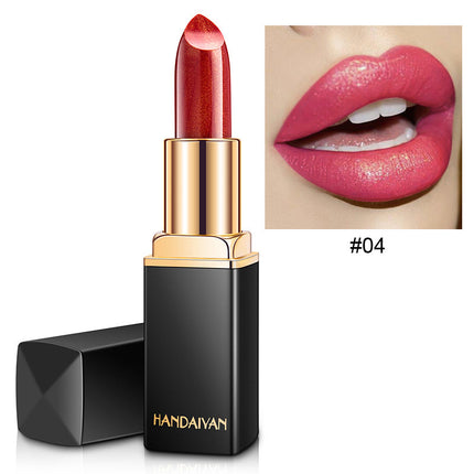 Handaiyan Shiny Metallic Lipstick – Pearlescent Temperature-Change Gilt Lip Gloss