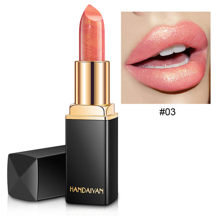 Handaiyan Shiny Metallic Lipstick – Pearlescent Temperature-Change Gilt Lip Gloss