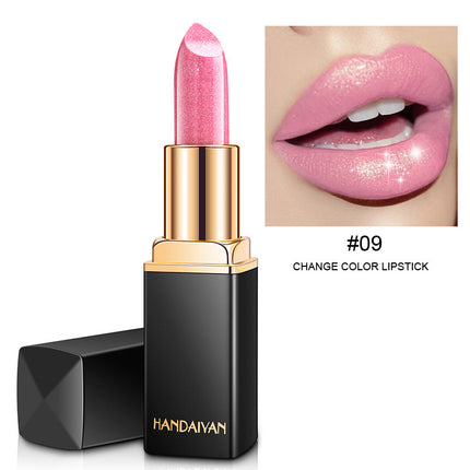 Handaiyan Shiny Metallic Lipstick – Pearlescent Temperature-Change Gilt Lip Gloss