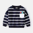 Boys Striped Pocket Sweater