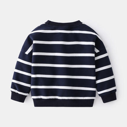 Boys Striped Pocket Sweater