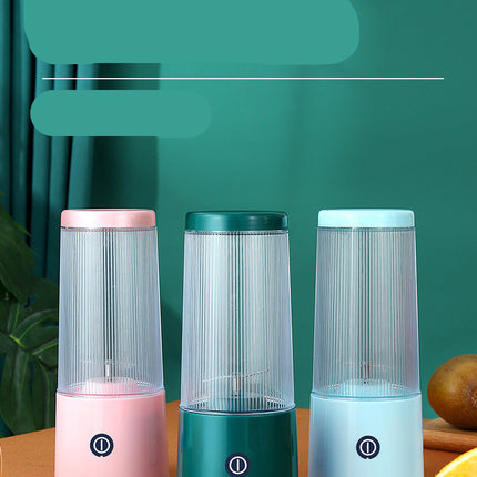 Portable 4-Blade Juicer – 350ml Mini Fruit Blender with 37W Power