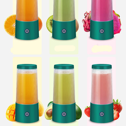 Portable 4-Blade Juicer – 350ml Mini Fruit Blender with 37W Power