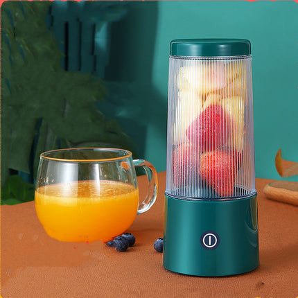 Portable 4-Blade Juicer – 350ml Mini Fruit Blender with 37W Power