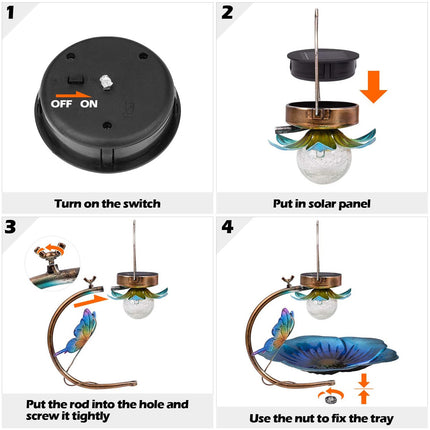 Crackle Ball Solar Bird Feeder