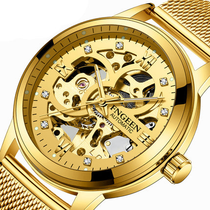 Men's Business Mechanical Watch with Stainless Steel Strap
