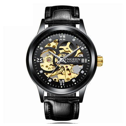 Men's Business Mechanical Watch with Stainless Steel Strap
