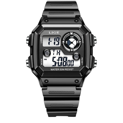 Casual Digital Watch with Luminous Display and Multiple Functions