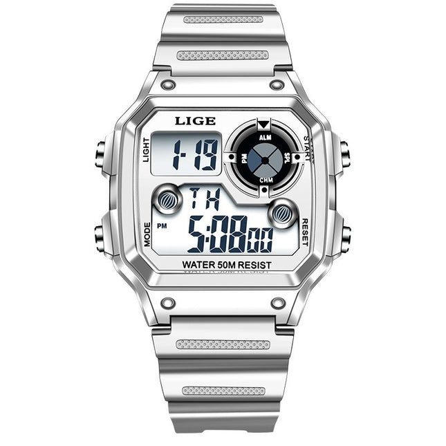 Casual Digital Watch with Luminous Display and Multiple Functions