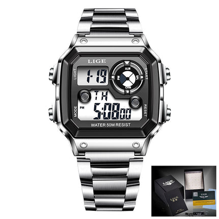 Casual Digital Watch with Luminous Display and Multiple Functions