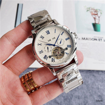 Men’s Mechanical Five-Hand Watch – Tourbillon-Style Casual Fashion Timepiece