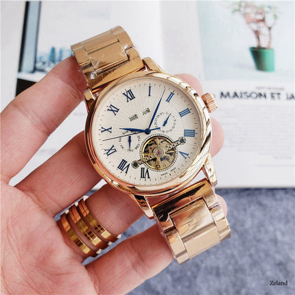 Men’s Mechanical Five-Hand Watch – Tourbillon-Style Casual Fashion Timepiece