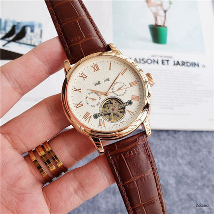Men’s Mechanical Five-Hand Watch – Tourbillon-Style Casual Fashion Timepiece