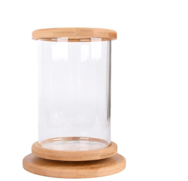 Mini Bamboo Frame Glass Fish Tank