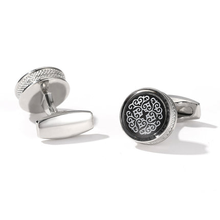 Simple Alloy Geometric Cufflinks for Men