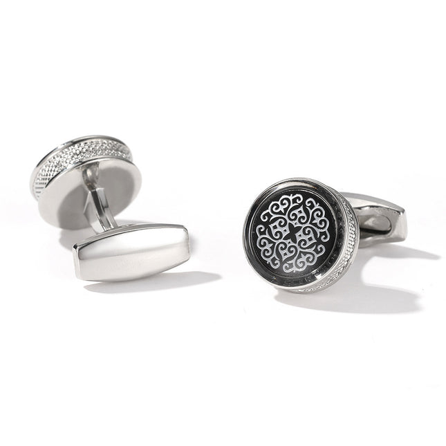 Simple Alloy Geometric Cufflinks for Men
