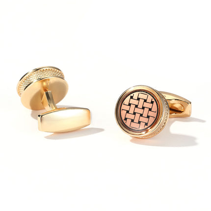Simple Alloy Geometric Cufflinks for Men