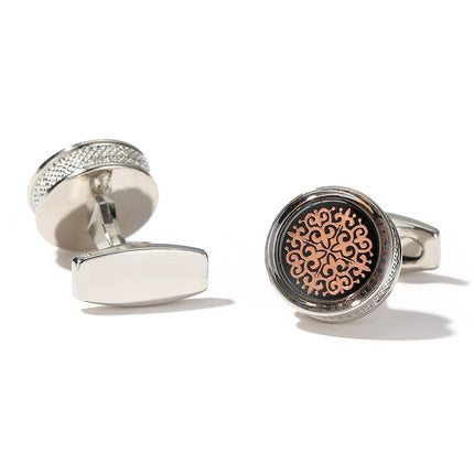 Simple Alloy Geometric Cufflinks for Men