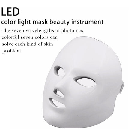 7-Color LED Light Therapy Mask – Facial Rejuvenation & Skincare Device for Anti-Aging, Acne, Whitening & Firming