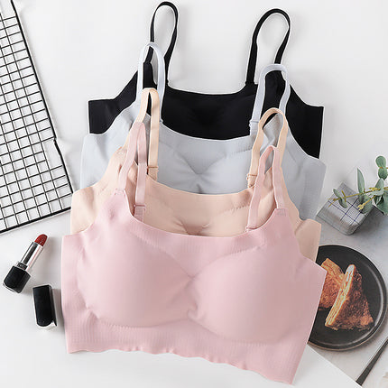 Seamless Vest-Style Full Cup Bra – Traceless Breathable Comfort Fit