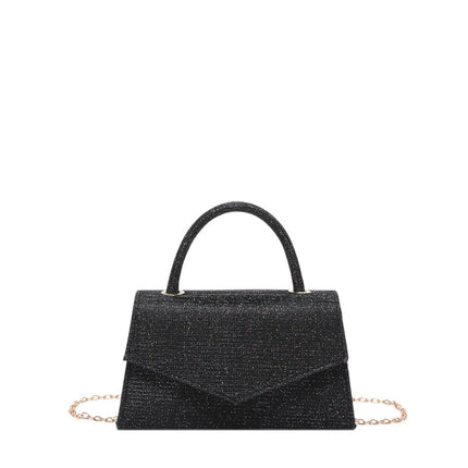 Street Trend PU Horizontal Square Handbag with Stitching Detail