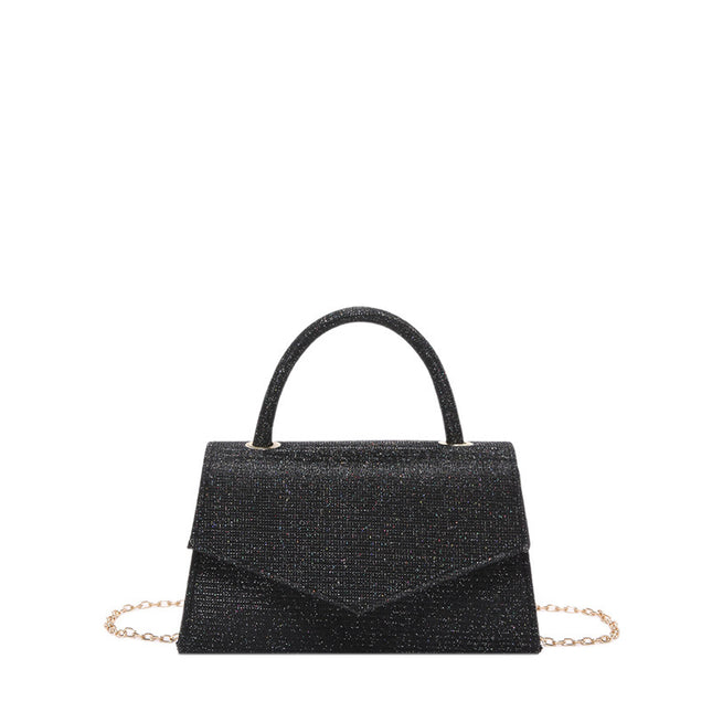 Street Trend PU Horizontal Square Handbag with Stitching Detail
