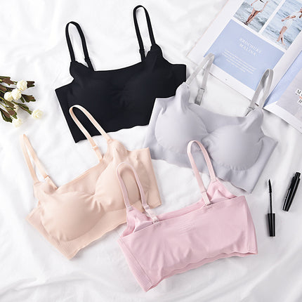 Seamless Vest-Style Full Cup Bra – Traceless Breathable Comfort Fit