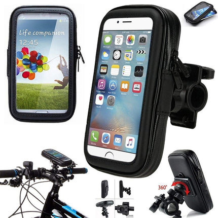 Waterproof Phone Holder Bag for Bicycle & Motorcycle – Handlebar Mount Case (Multiple Sizes)