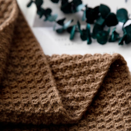 Nordic Knit Fringe Throw Blanket – Soft Acrylic Wool-Style Sofa & Shawl Blanket