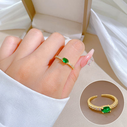 Gold Plated Adjustable Crown Brass Ring – Women's Cartoon Style