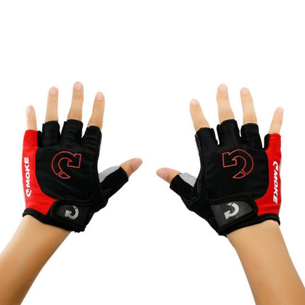 MOKE Short Finger Cycling Gloves – Anti-Sweat, Quick-Dry & Shock-Resistant Bike Gloves