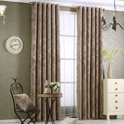 Modern Chenille Blackout Curtains – Light-Luxury Jacquard Window Drapes for Living Room & Bedroom