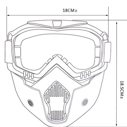 Tactical Protective Goggles – Reinforced PC Lens, Anti-Impact Riding & Motorcycle Helmet Eyewear