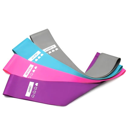 4-Level Resistance Loop Band Set – Non-Slip Yoga & Pilates Fitness Bands