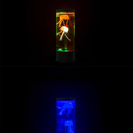 LED Volcano Effect Jellyfish Lamp – Color-Changing Night Light with Flowing Beads