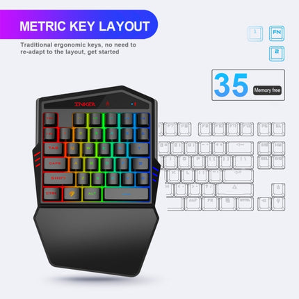 HXSJ K99 Bluetooth Gaming Keyboard Throne with Mouse – Mobile FPS Control Set (4.2 Bluetooth)