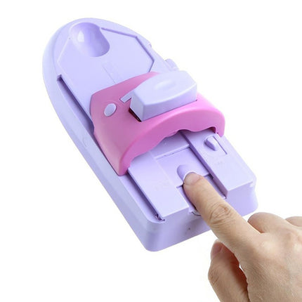 DIY Nail Art Printing Machine – Manual Stamper with 6 Stainless Steel Pattern Plates