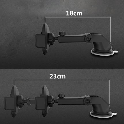 Car Phone Holder with Long Rod & Telescopic Arm – Suction Cup Dashboard Mount