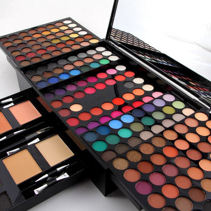 180-Color Professional Makeup Palette – All-in-One Eyeshadow, Blush & Contour Kit